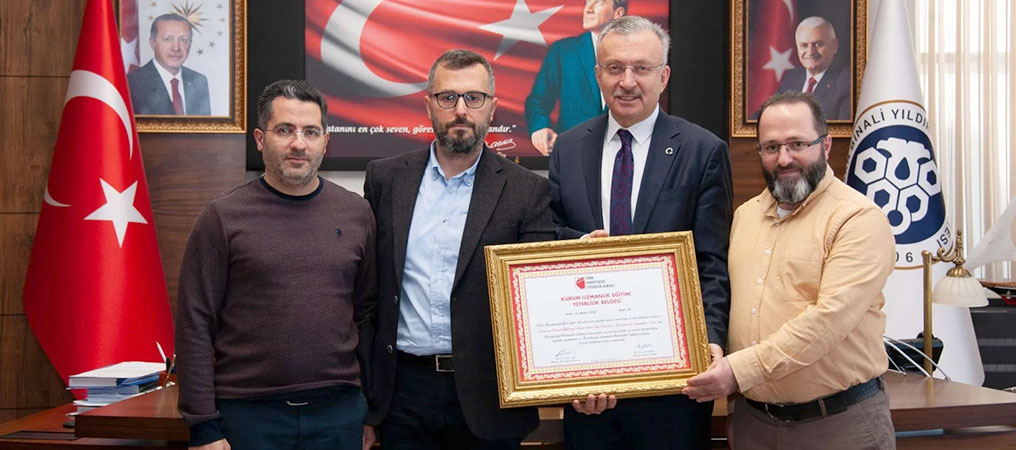 EBYÜ Tıp Fakültesi Kardiyoloji Anabilim Dalı’na “Kurum Uzmanlık Eğitimi Yeterlilik Belgesi”