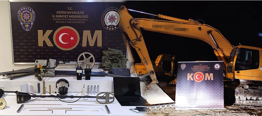 Erzincan’da 10 Kaçak Define Avcısı Suç Aletleriyle Birlikte Polise Yakalandı