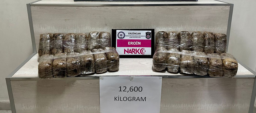 Erzincan’da 12 Kilo 600 Gram Eroin Ele Geçirildi 