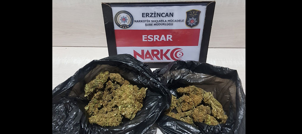 Erzincan’da 75.40 Gram Esrar Ele Geçirildi