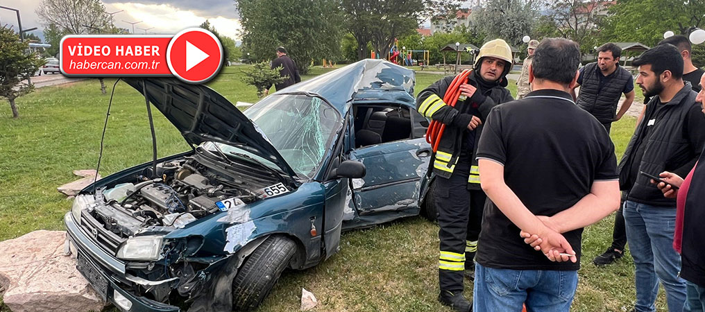Erzincan’da Araç Takla Attı 1 Yaralı