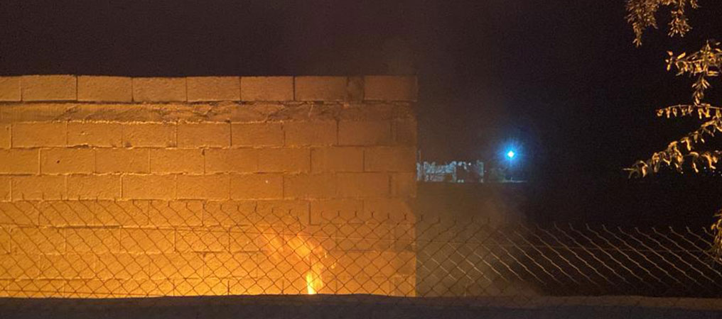 Erzincan’da Bahçede Yangını