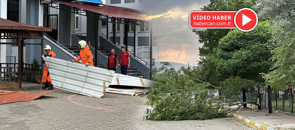 Erzincan’da Fırtına Ağaçları Devirdi, Çatıları Uçurdu