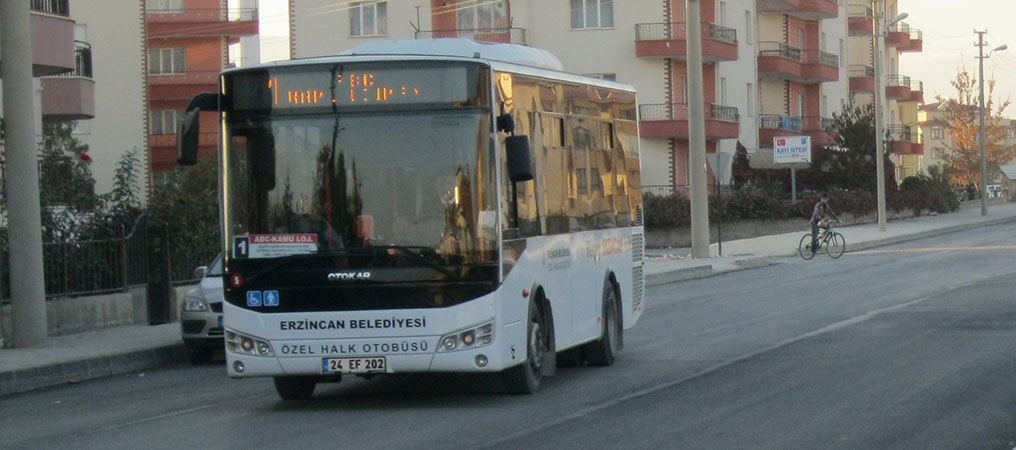 Erzincan’da Halk Otobüsü Ücretlerine Zam
