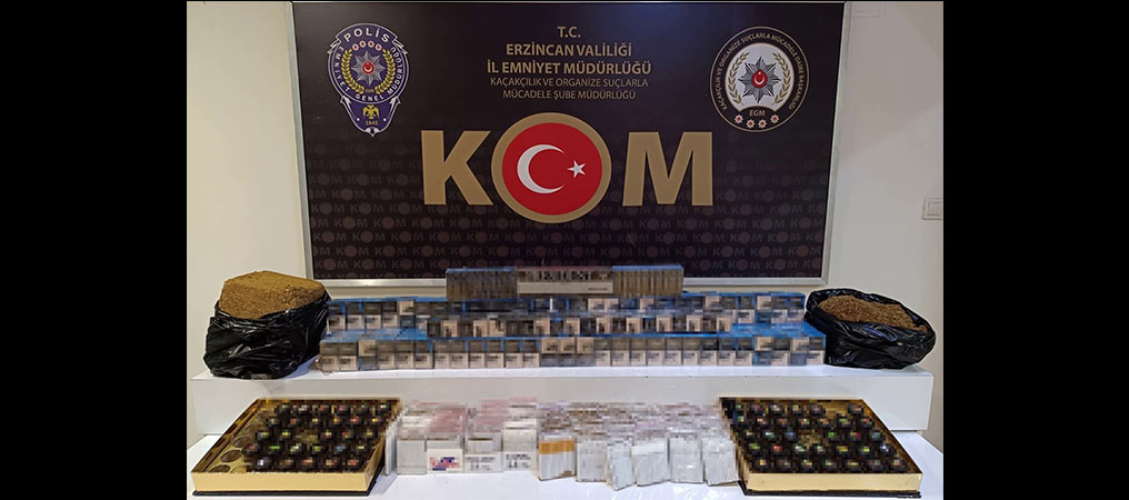 Erzincan’da Kaçak Sigara Operasyonu 