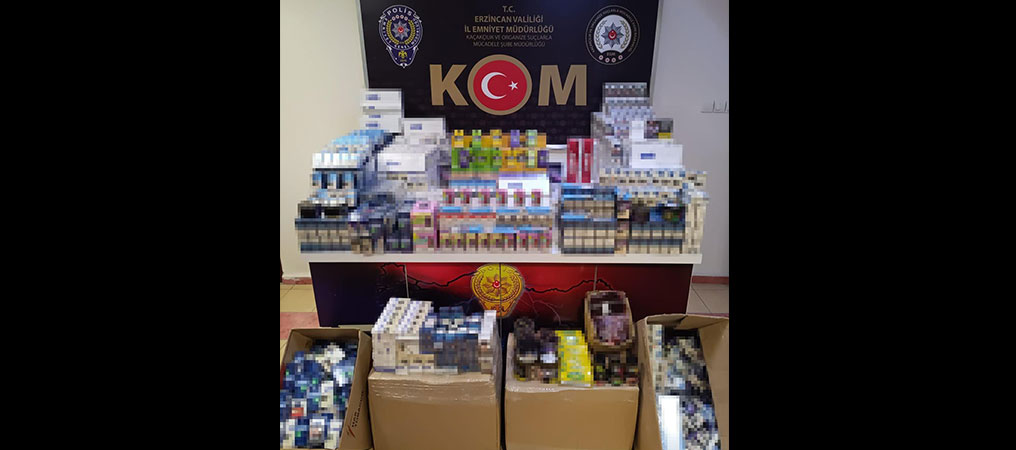 Erzincan’da Kaçak Sigara Operasyonu