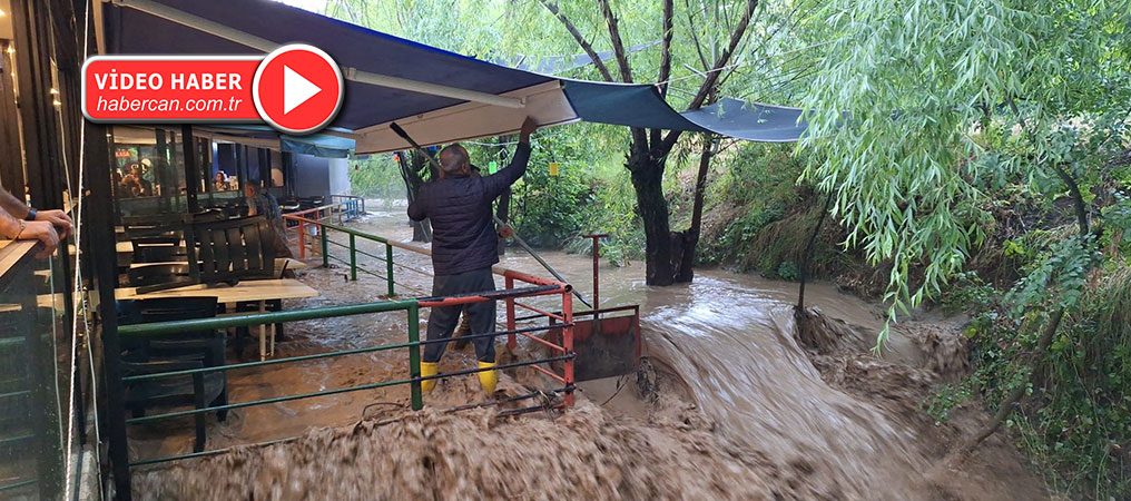 Erzincan’da Sağanak Yağış Etkili Oldu, Turizm Beldesi Çağlayan Selden Etkilendi