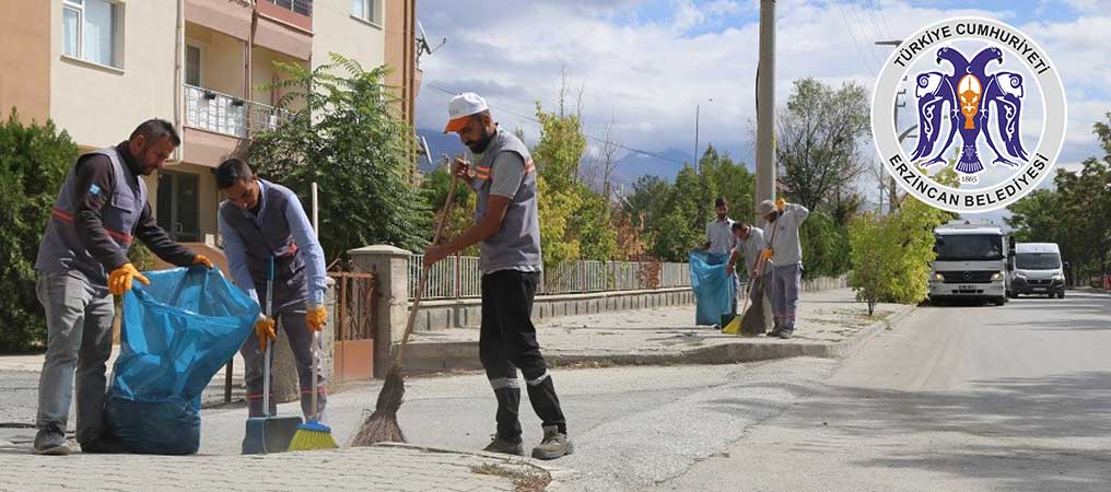 Erzincan’da Temizlik Çalışmaları Aralıksız Sürüyor