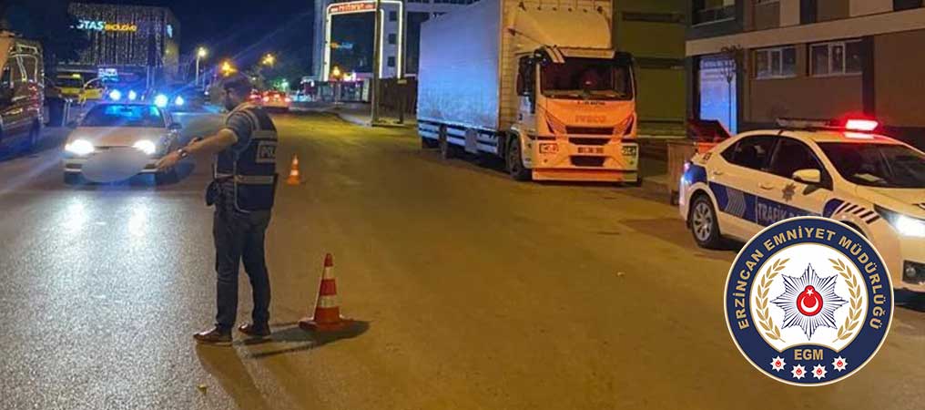 Erzincan İl Genelinde Genel Asayiş Uygulaması Gerçekleştirildi