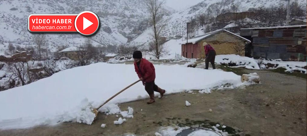 Erzincan’ın Köylerinde Kış Mesaisi Başladı
