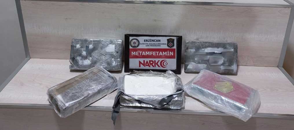 Erzincan’da 5 Kilo 454,27 Gram Metamfetamin Ele Geçirildi