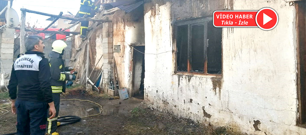 Erzincan’da  Ev Yangını: Müstakil Ev Kullanılmaz Hale Geldi