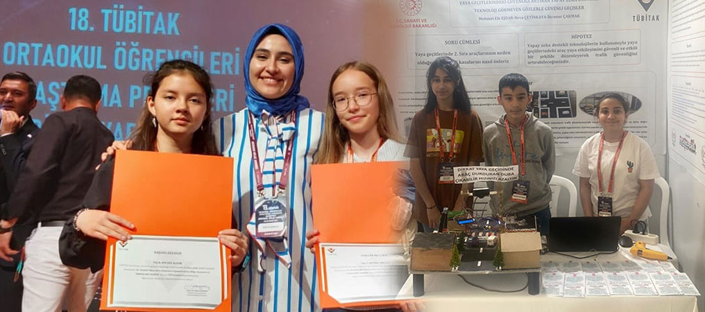 Erzincanlı Öğrenciler TÜBİTAK 2204-B Araştırma Projeleri Yarışmalarında 4 Ödül Birden Aldı