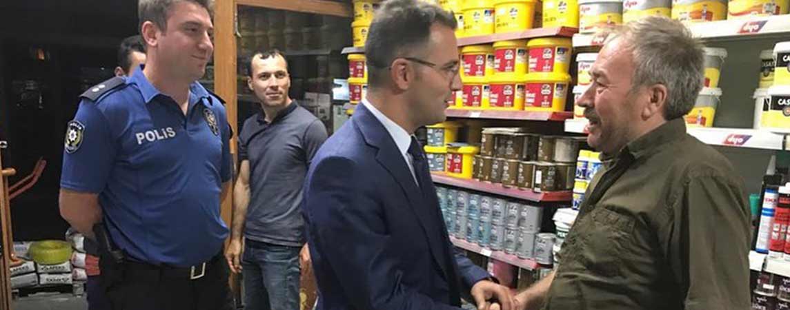Kaymakam Canpolat İlçe Esnafını Ziyaret etti