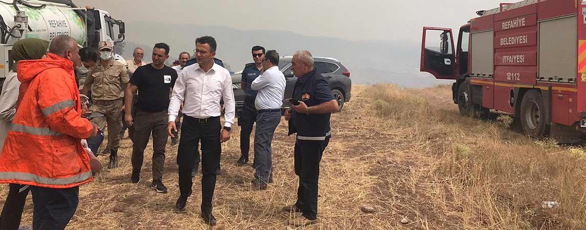 Refahiye’de Çıkan Yangın Kontrol Altına Alındı, Soğutma İşlemi Sürüyor