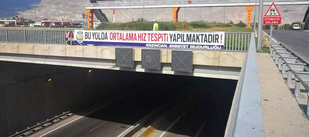 Ortalama Hız İhlal Tespit Uyarı Pankartları Asıldı