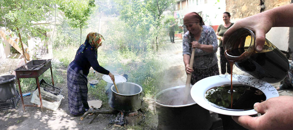 Yüzyıllardır Süren Geleneksel Yöntemlerle Pekmez Yapımı