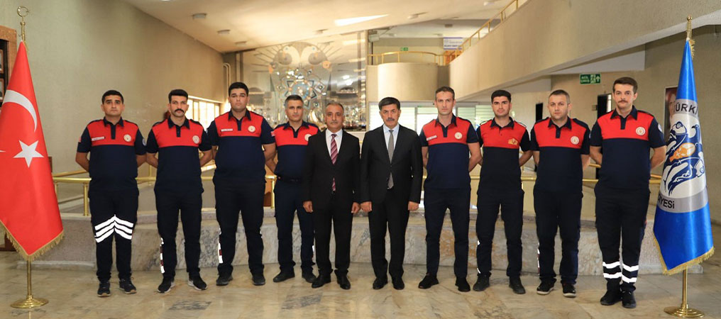 İtfaiye Personellerinden Başkan Aksun’a Ziyaret