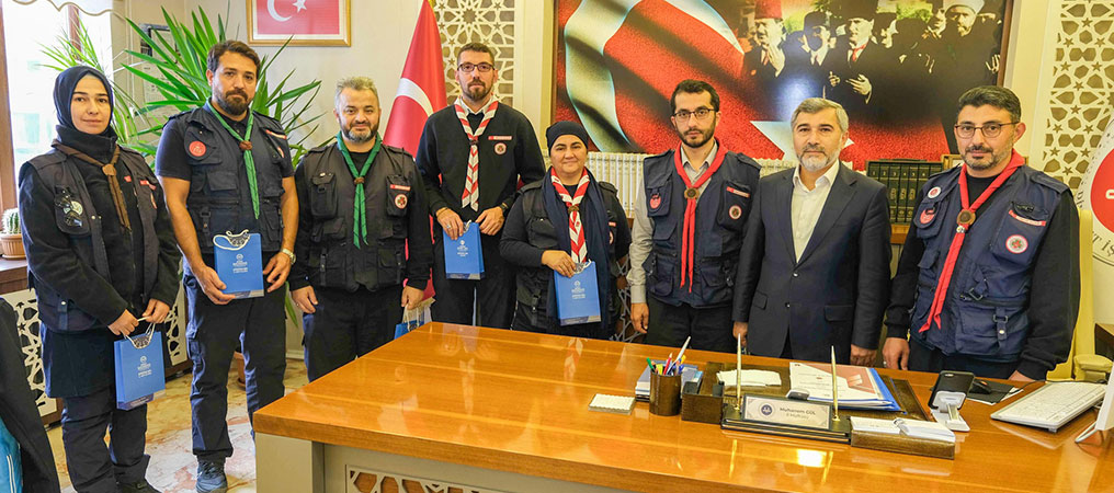 İzcilerden Müftü Gül’e Ziyaret
